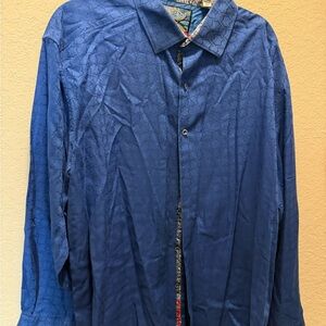 Robert Graham Royal Blue Shirt Classic Fit Size 3XL